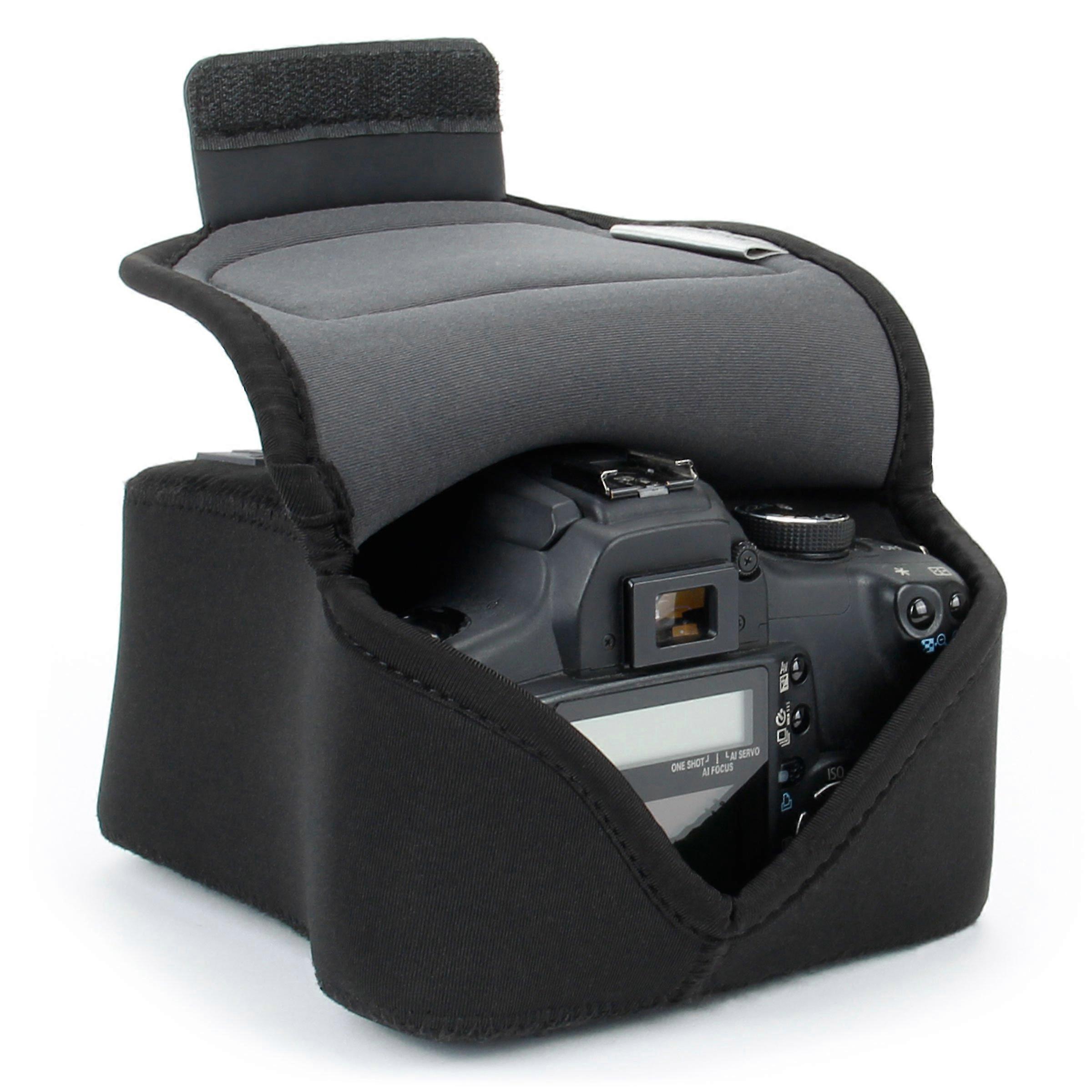 Neoprene DSLR Camera Case with Holster Belt Loop Accessory and Storage Compatible with Canon EOS Rebel T7