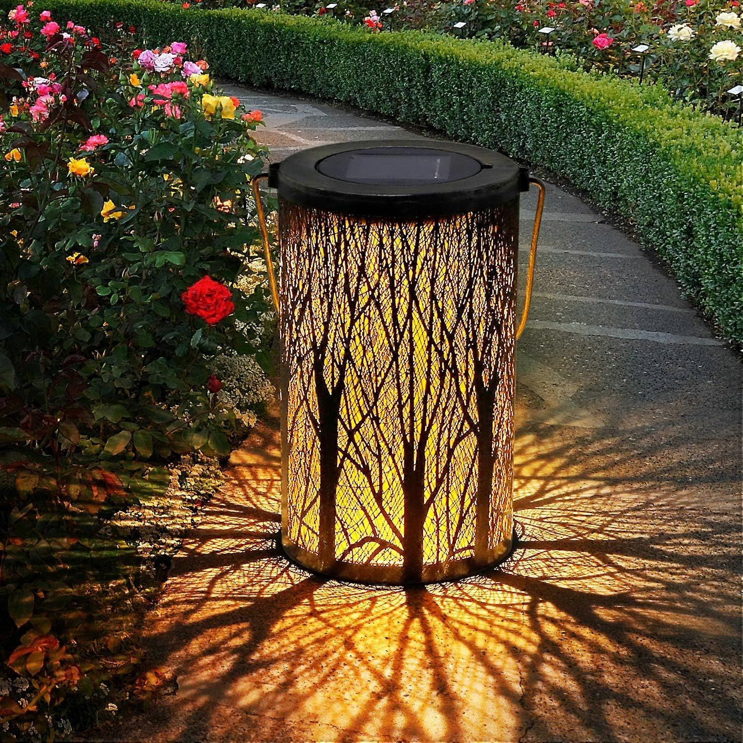 Solar Lanterns, Outdoor, Waterproof, Metal Decor, Lights