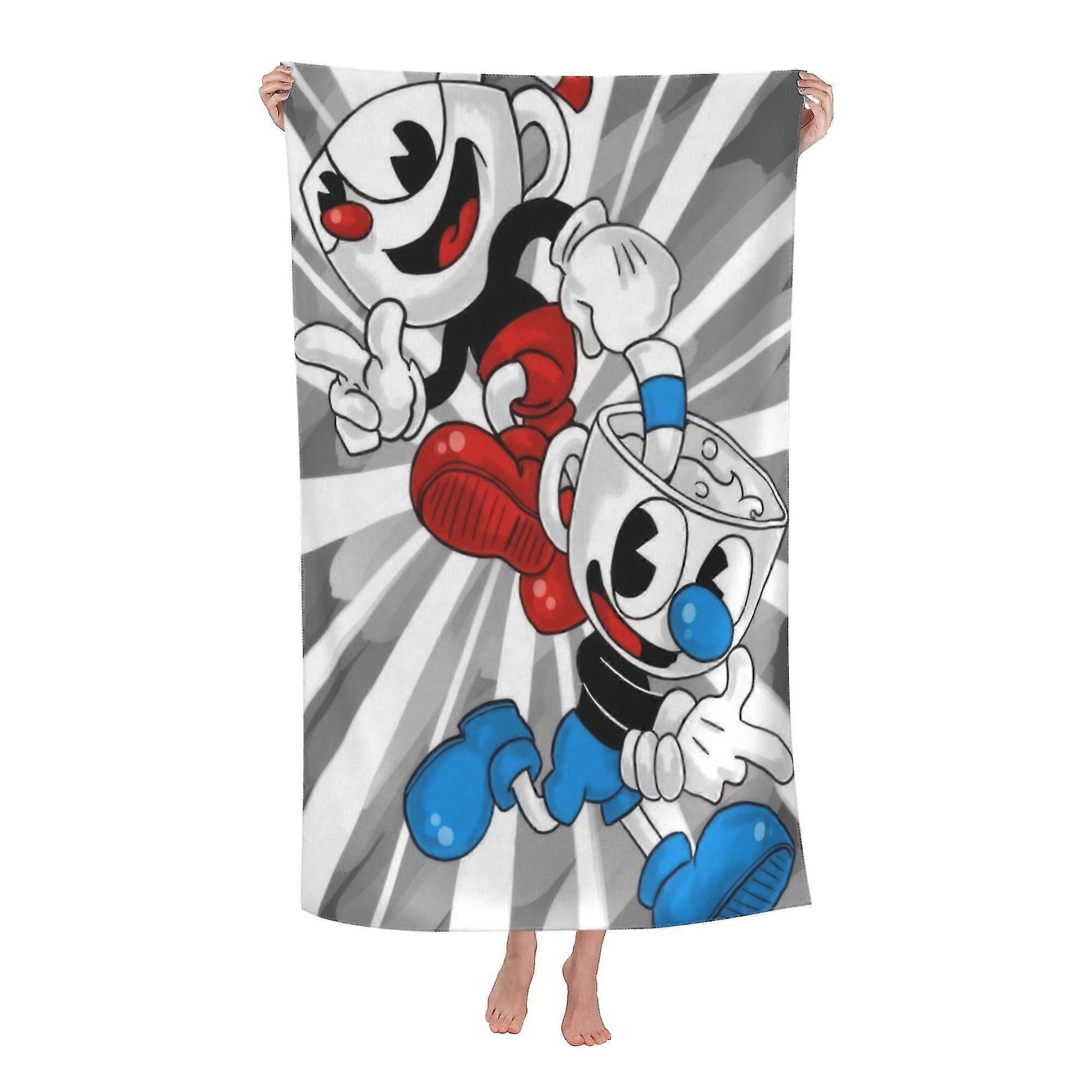 Cuphead Beach Towel, Large Microfiber Bath Towel #k07c