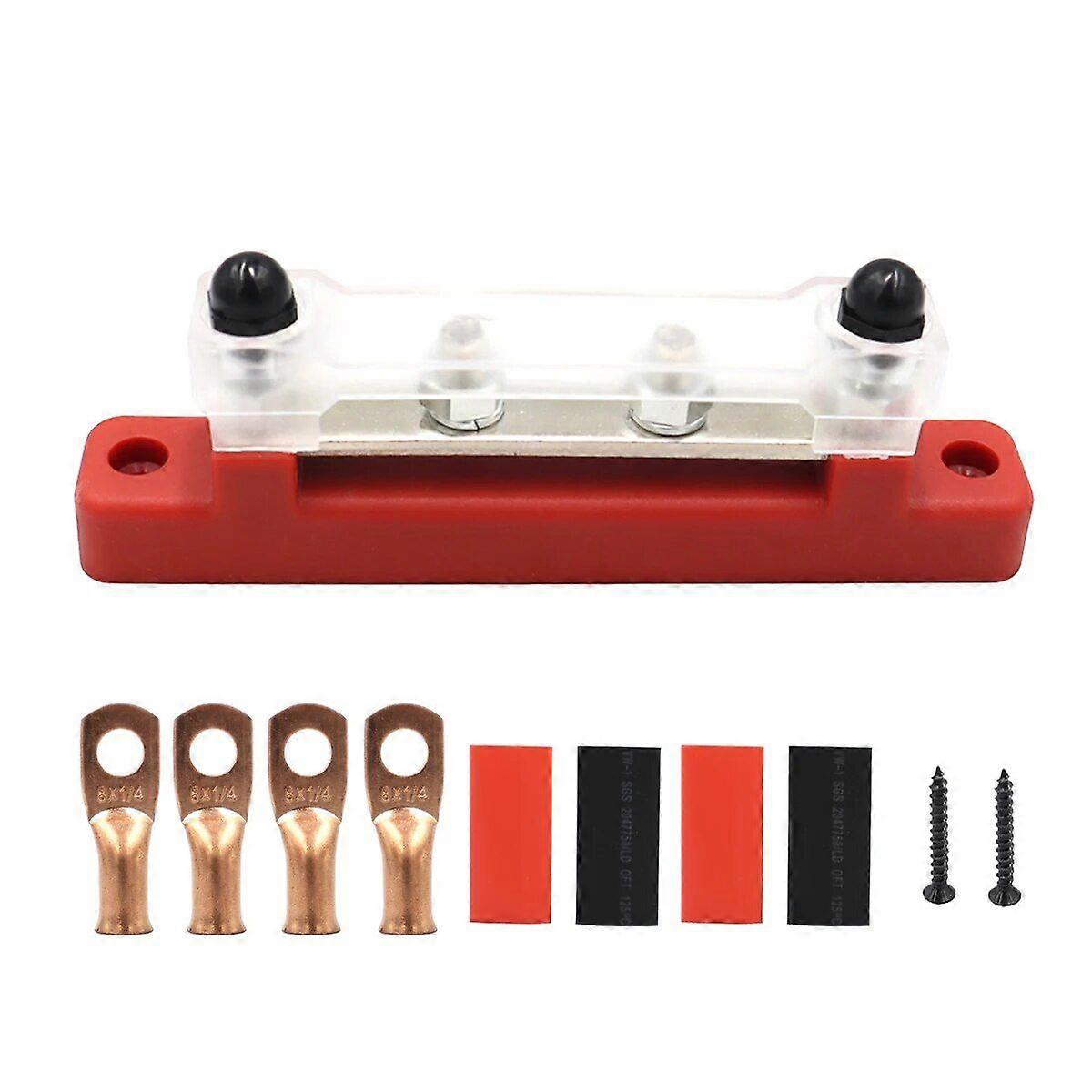 4 Terminal Power Distribution Block 48V 150A Bus Bar Terminal Block for Caravan Truck Boat Car Camper RV