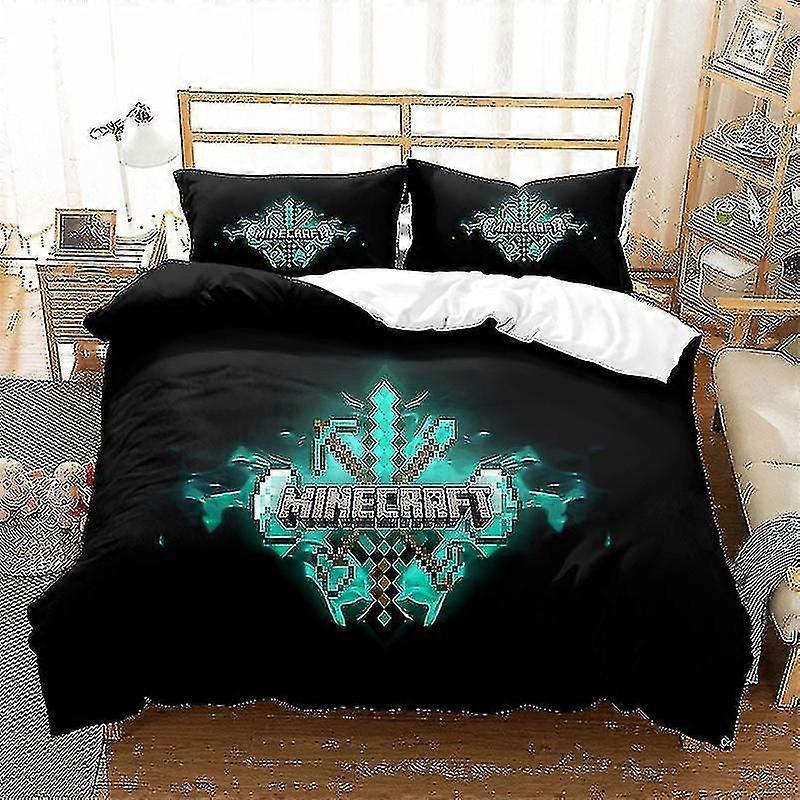 Minecraft Series Three-piece Duvet Cover Sanded Two-piece Set_h