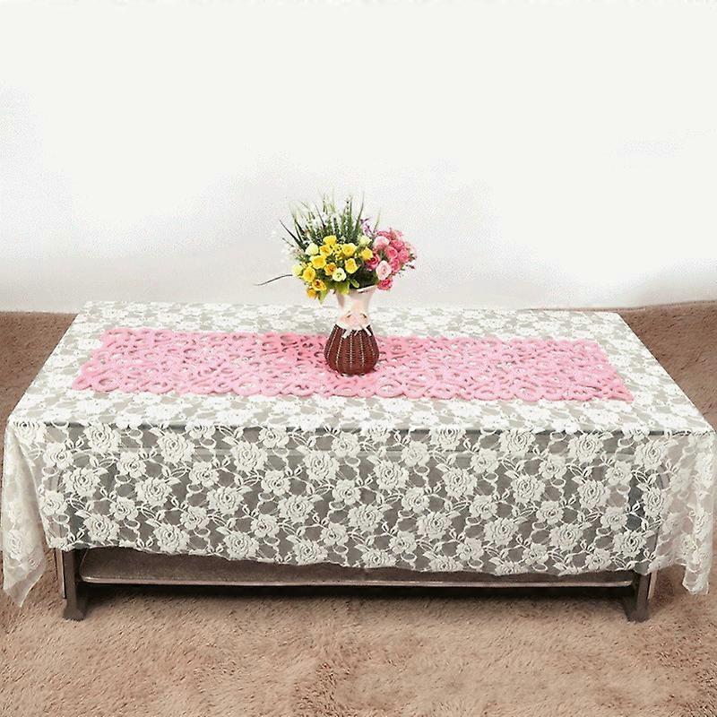 Washable Table Runner 102 x 29 cm Dark GreyPink Color