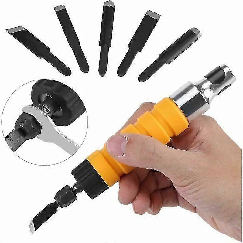 Woodworking Carving Chisel Engraving Knife Tool Chisels A Bois Electric With 5 Blades And Wrench 1 Ciseau Bois Edition