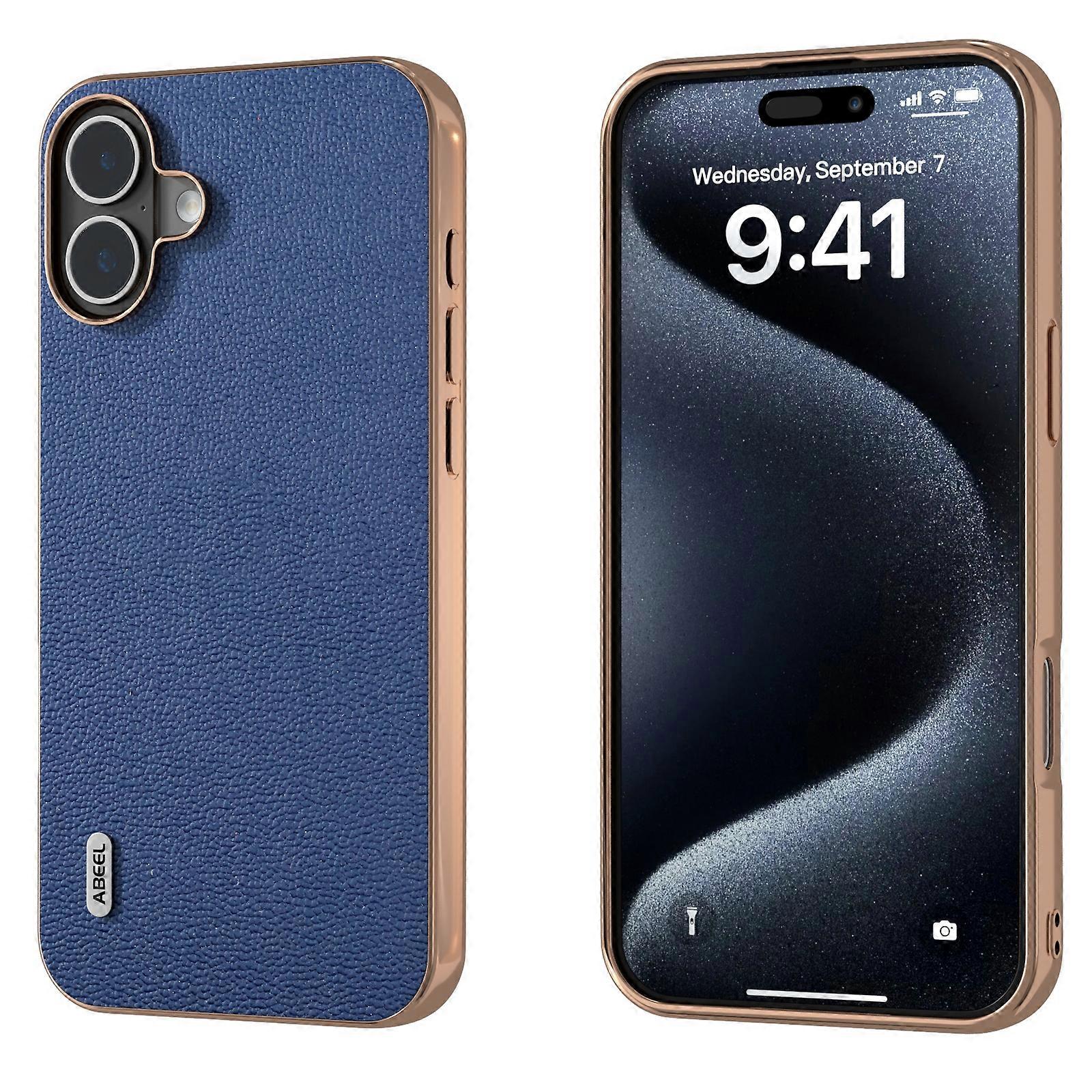 ABEEL Electroplating Frame Leather Luolai Series Phone Case