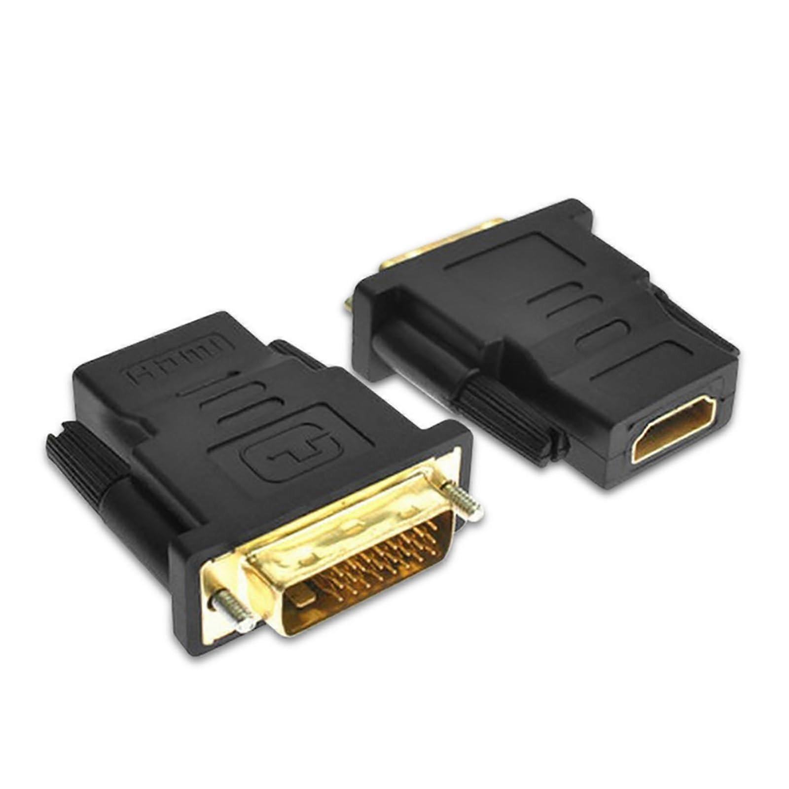 DVI to HDMI Adapter Bi-Directional DVI D 24+1 24+5 Male Connector for HDTV Projector Compatibility