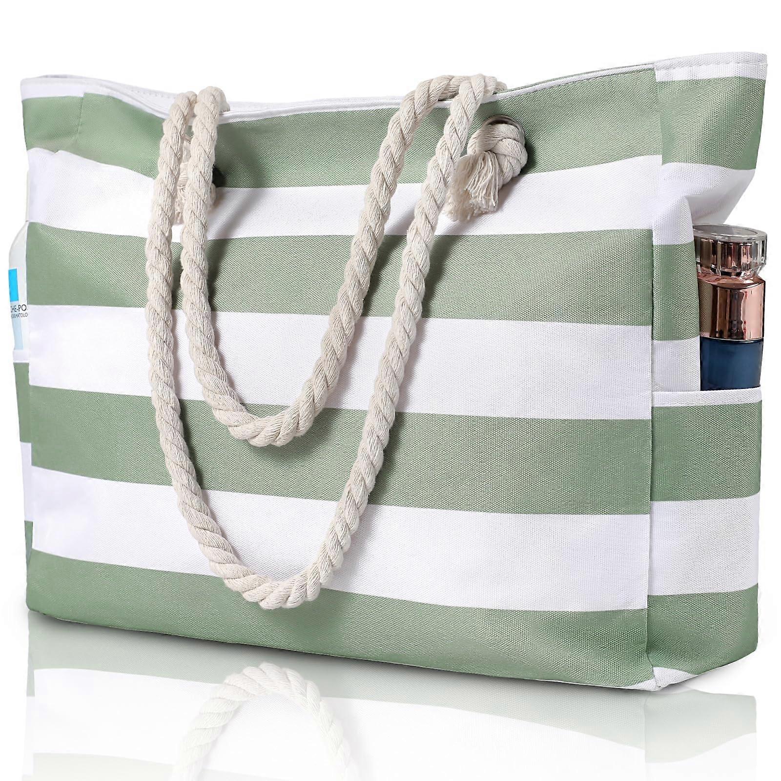 Beach Bag for Women - Large Waterproof Tote, Stylish Canvas, Versatile Beach, Pool, and Travel Use, Multiple Colors Available