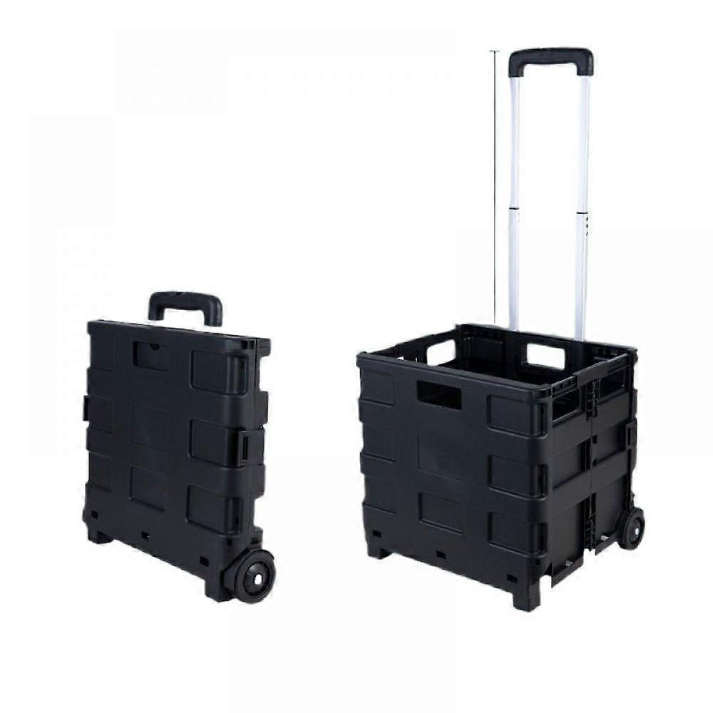 Plastic/Polyethylene Mobile Utility Cart, Dual Wheels, Black (ST60714-CC) ST59678-US