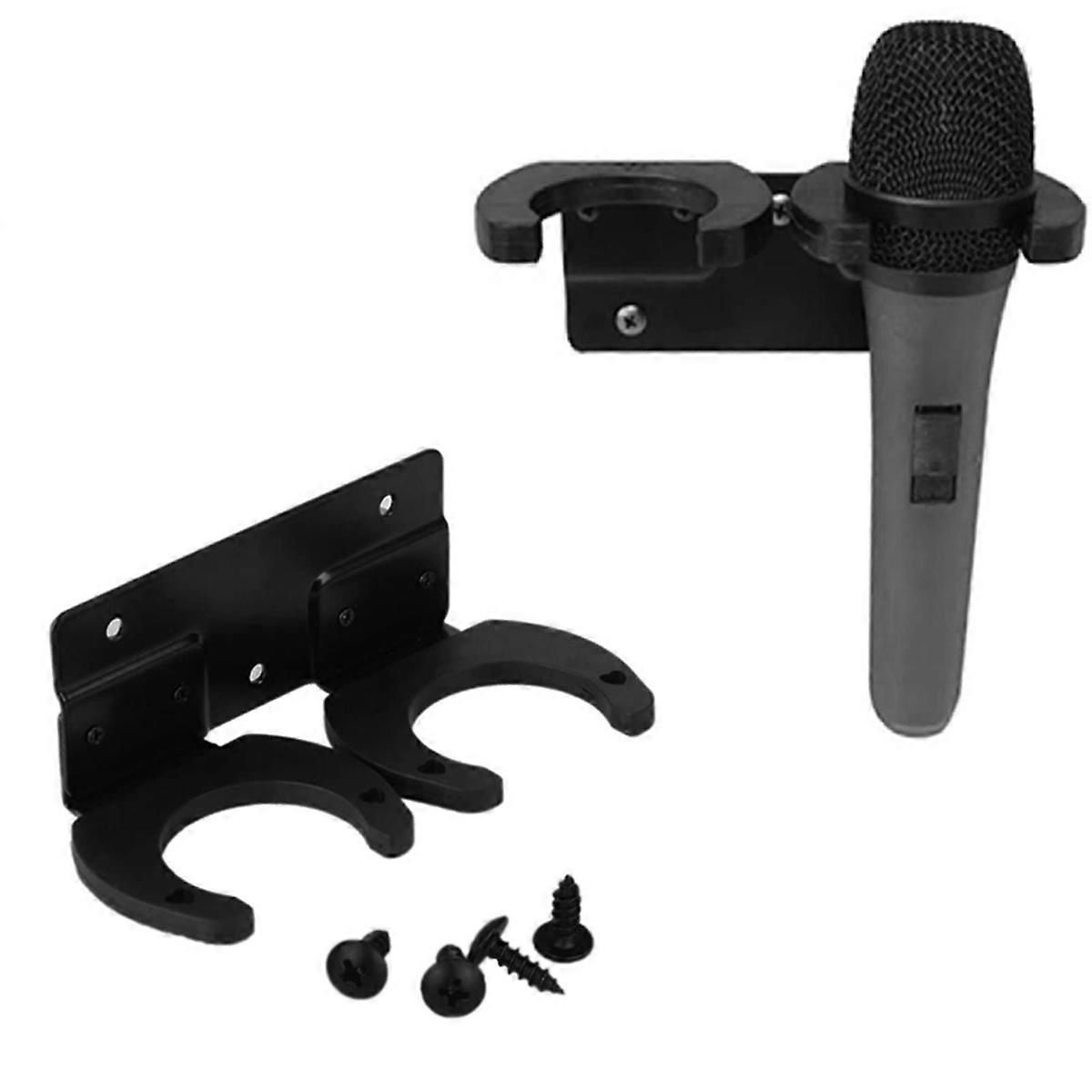 Universal Wireless Microphone Hook Holder Stands Wall Hanger Rack Clip Clamp Brackets Wall Mounted