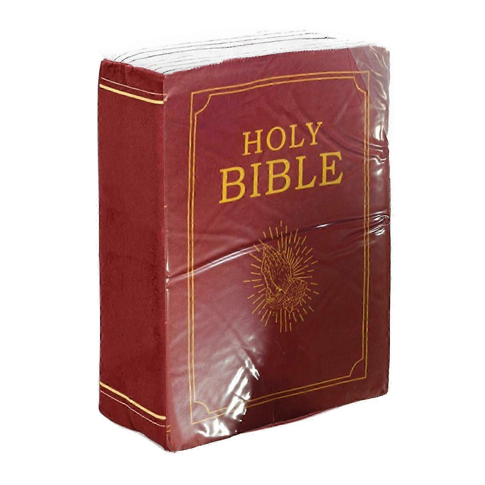 Bible Pillow Book Plush Throw Cushion Realistic Looking Wear Resistant Friendly to Skin Non-Fading Christian Home Accent Sofa Cushion Decor