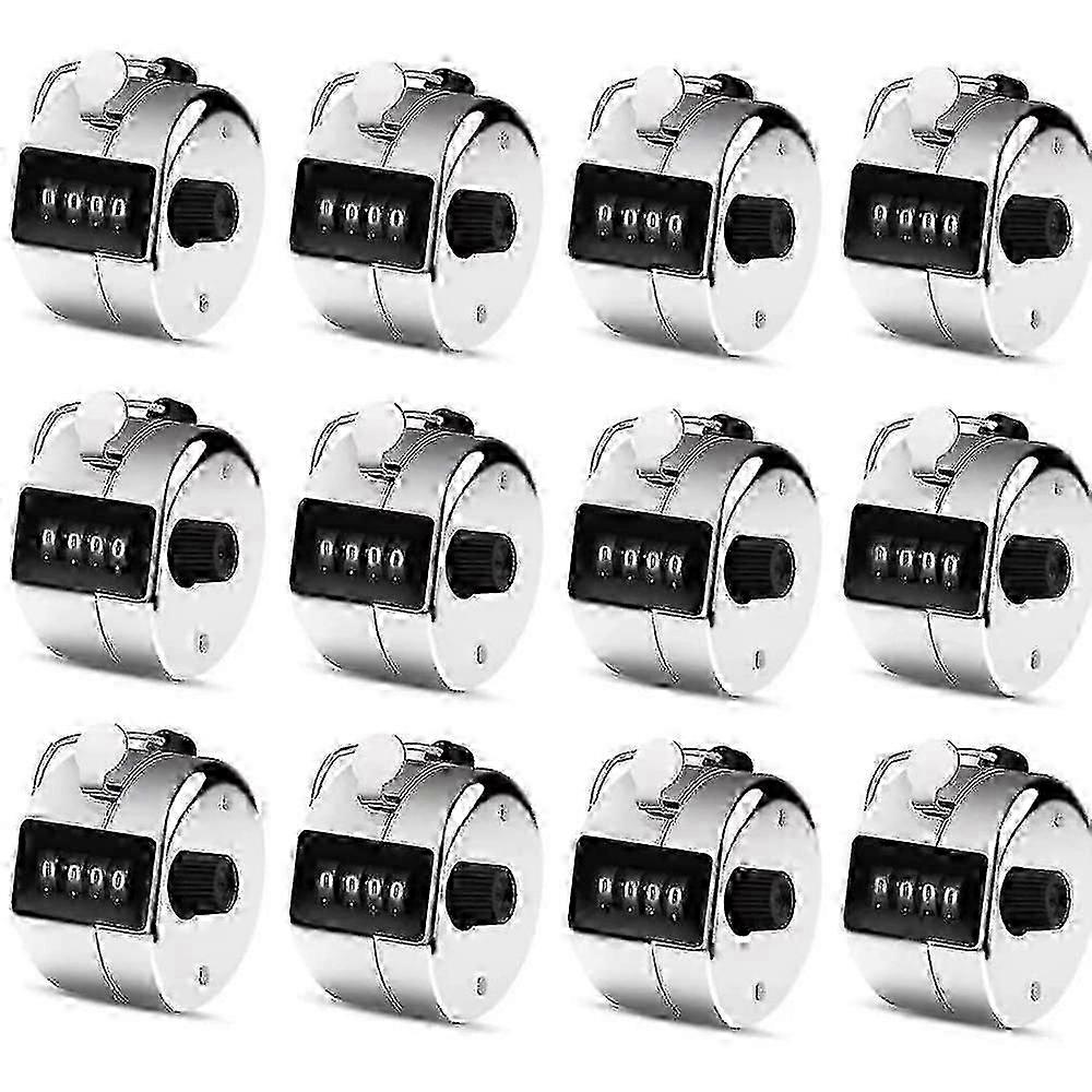 12 sztuk Hand Tally Counter 4-cyfrowy licznik okrążeń Clicker, ręczny mechaniczny ręczny skok kliknięć