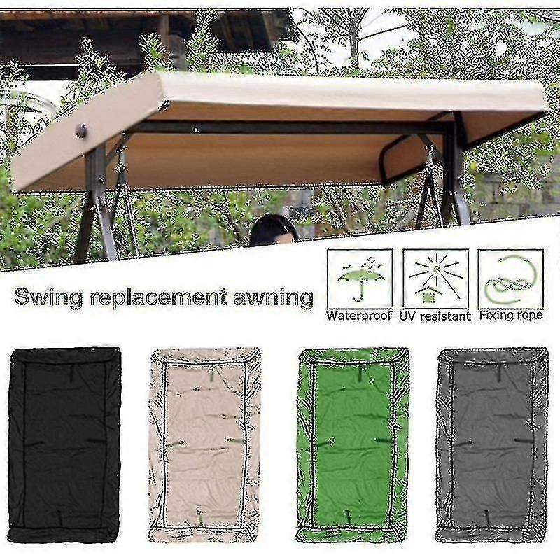 Replacement Roof Garden Swing Universal Swing Roof Porch Swing Bench Garden Lounger 2-3 Seater 191 X 120 Cm_y