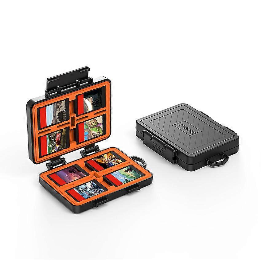 Game Card Case Waterproof Case Accessories for Switch/Switch 2 (Black)