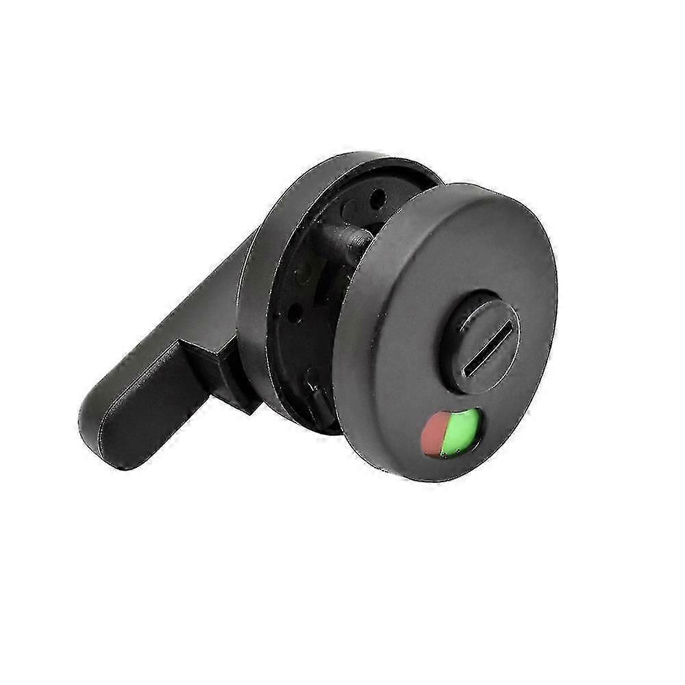 Toilet Door Lock With Lock Indicator, Black, 1pcs