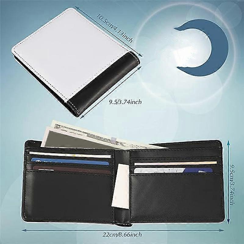 4PC Sublimation Wallet Blank for Men Pu Heat Transfer DIY Card Holder