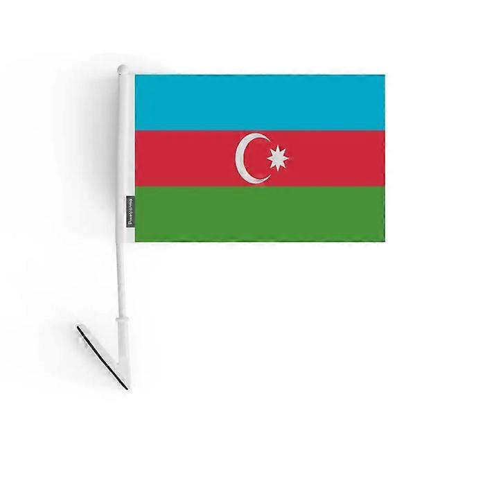 Adhesive flag - Multicolor - Azerbaijan - 14 x 21 cm - 5 pieces - Durable polyester