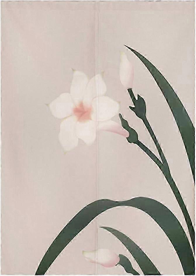 Traditional Chinese Narcissus Ink Painting Printed Door Curtain Watercolor Room Divider Home Decoration Suitable for Certain Brand, 29.5 x 4