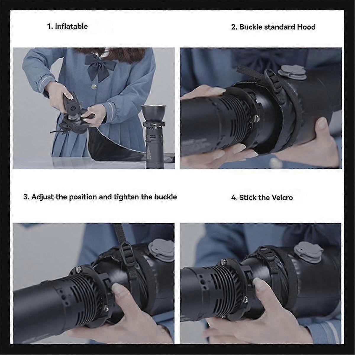 Air Tube Inflatable Softbox Ballon Diffuser for COB Video Light Softbox with Inflation Pump