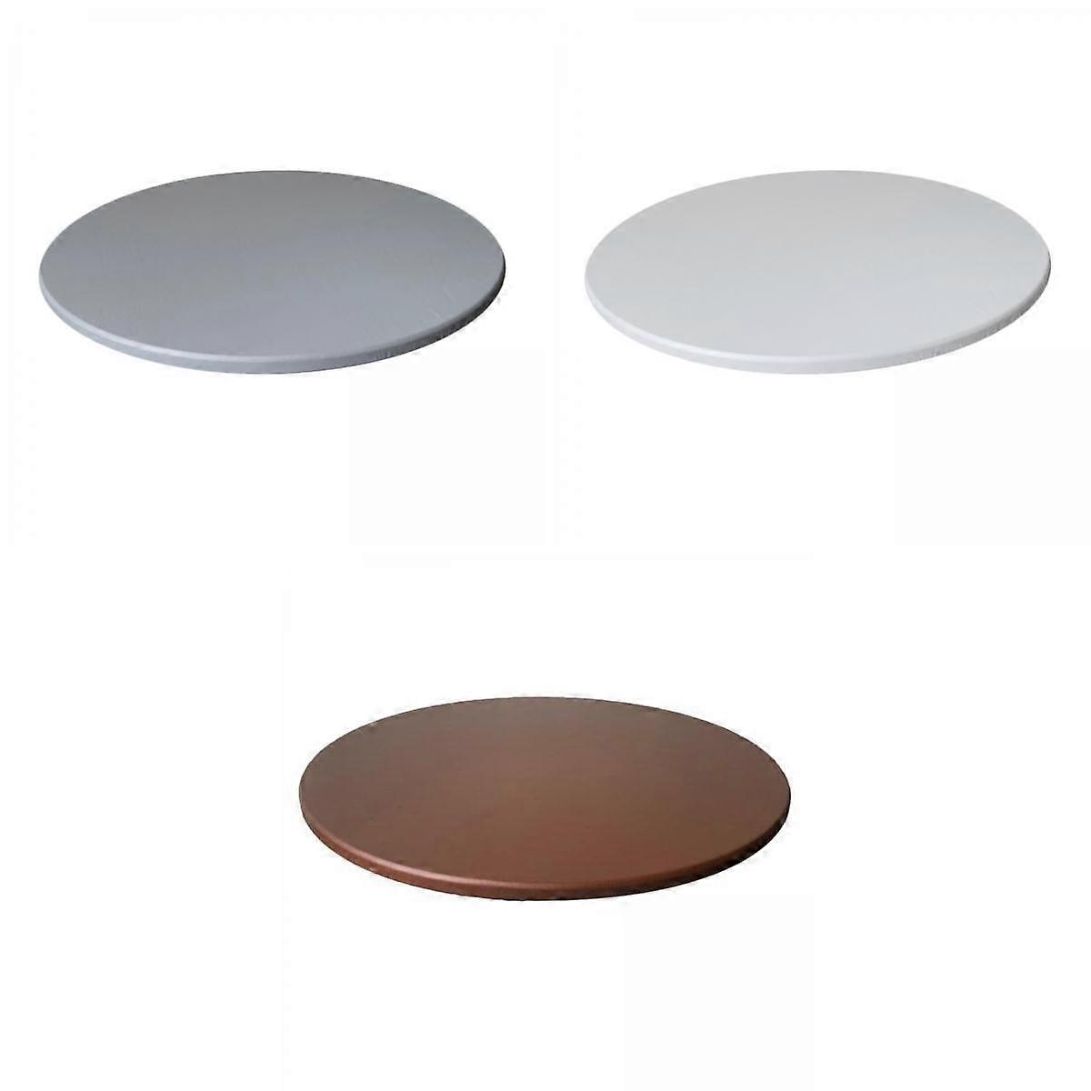 Round Table Cover Cloth Polyester Solid Color Elastic Banquet Fit 60cm Dia