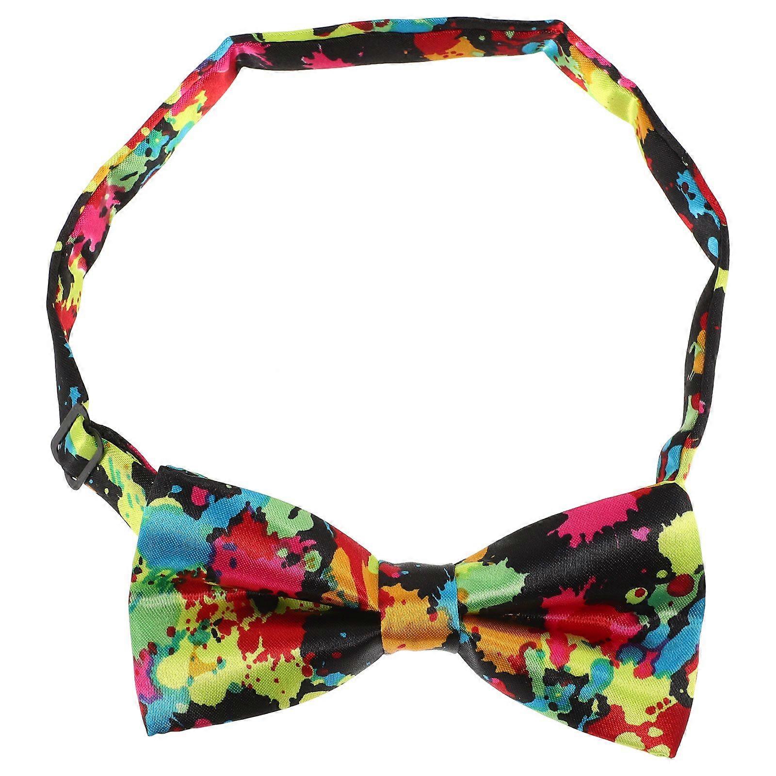 Men Adjustable Colorful Bow Ties Wedding Party Essentials (Multicolor)