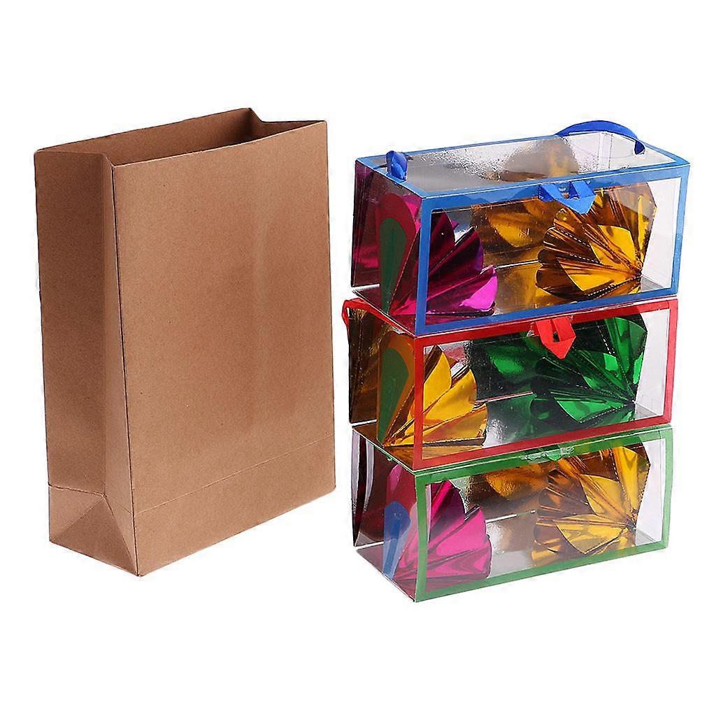 Portable Empty Paper Bag Flower Boxes Appearing Illusion for Beginner