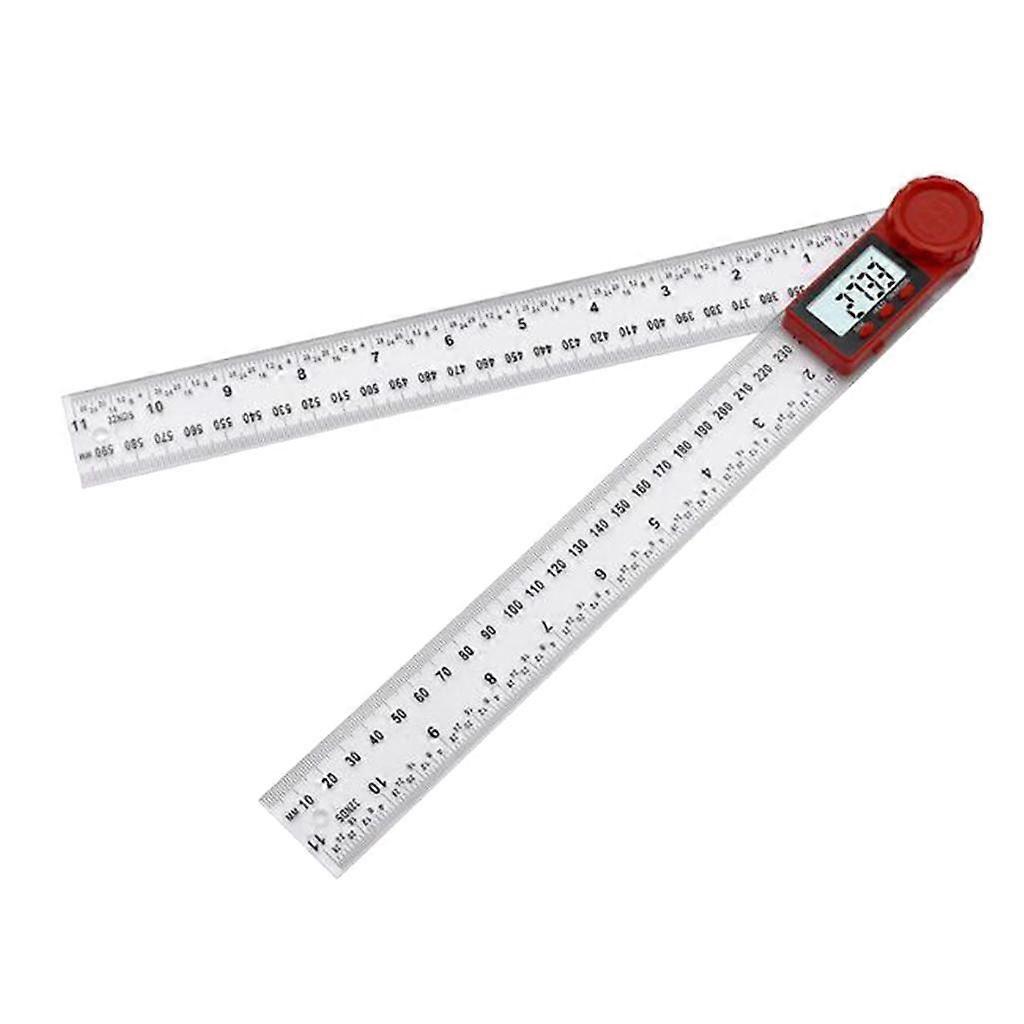 Digital Angle Finder 360 Degree Protractor 8'' Stainless Ruler, LCD Display