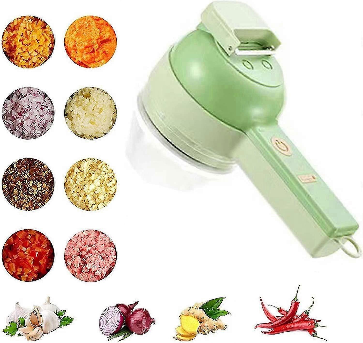 Elektrisches Gemüse Chopper Set Handheld Gemüseschneider Knoblauch Chopper Obst Slicer