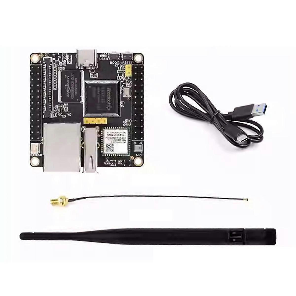 For Board RK3308B with WIFI Module OnBoard EMMC-8GB 512MB DDR3 Codec Audio Decoder VAD Module