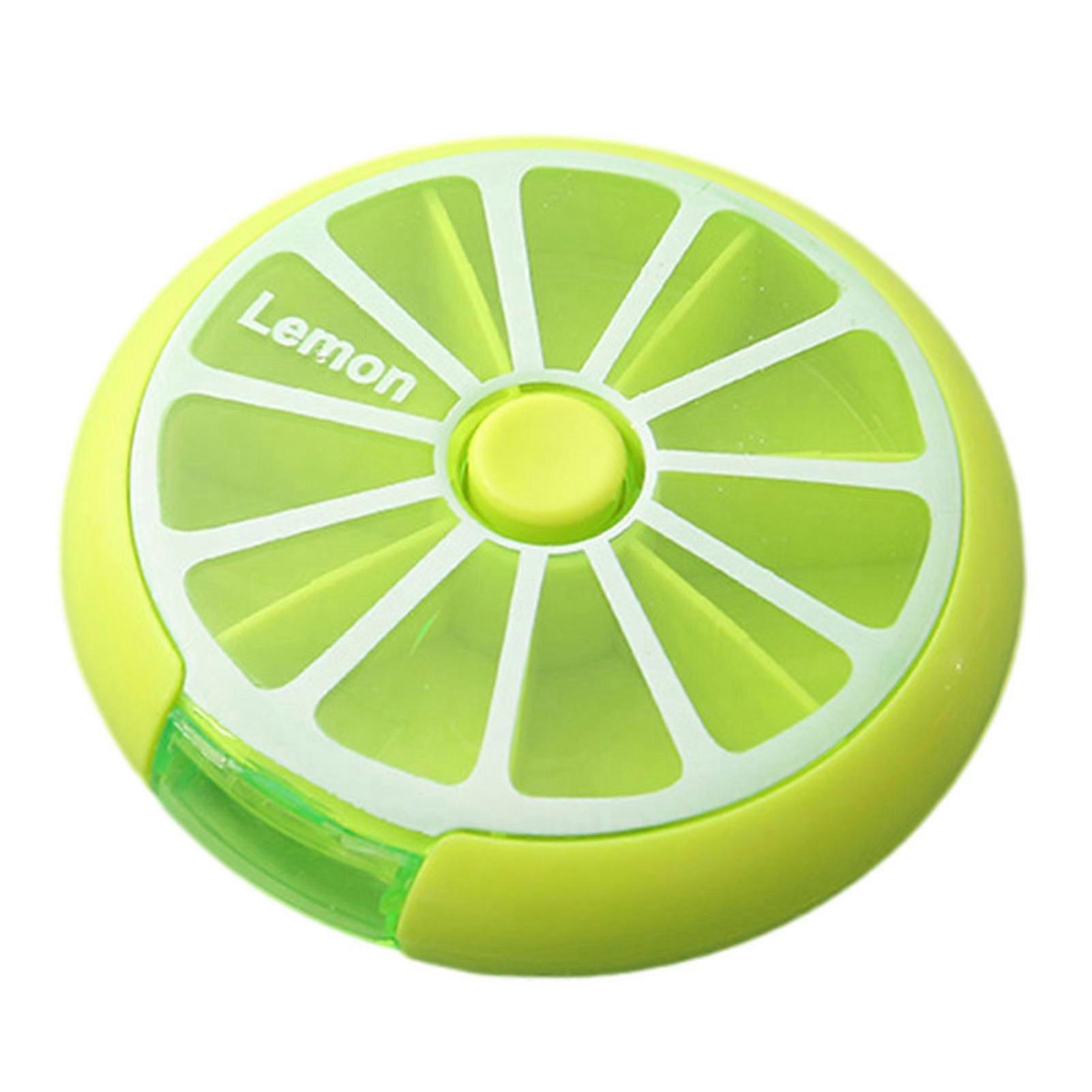 Portable 7 Grid Colorful Rotating Tablet Box Dustproof Moisture-Proof Tablets Storage Box for Capsule Fish Oils
