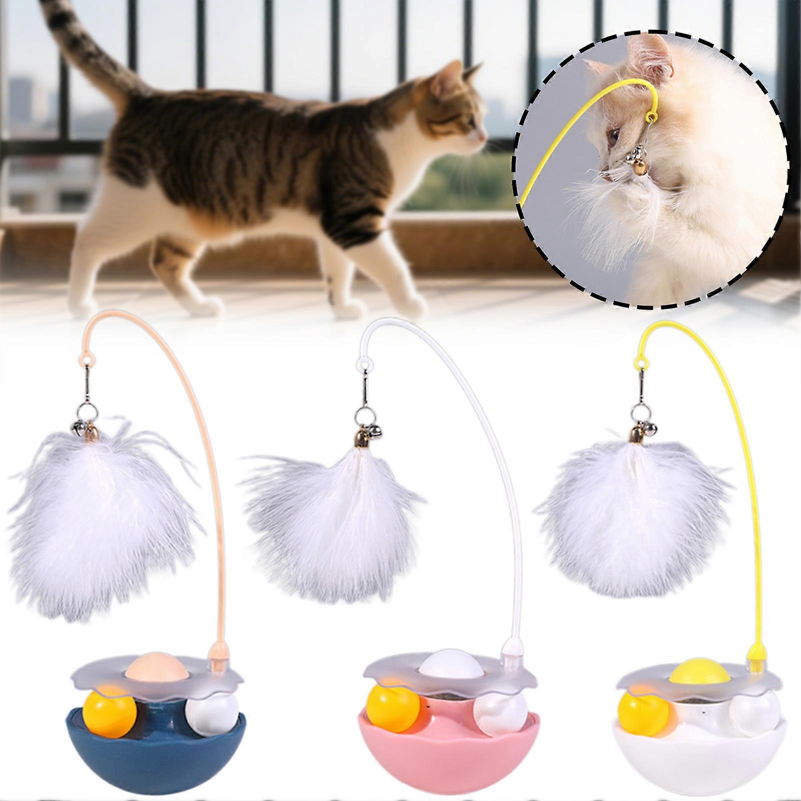 Interactive Cat Feather Toys, Catnip, Track Balls, Cat Teaser for Indoor Cats and Kittens Exercise