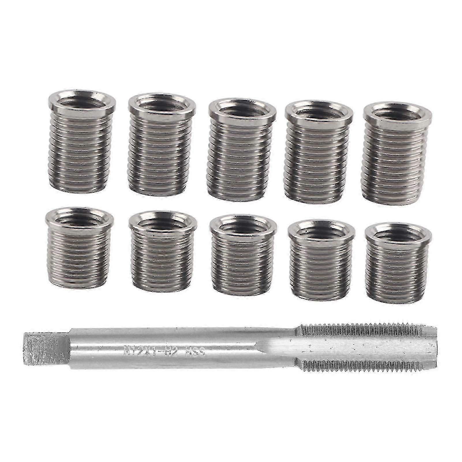 Spark Plug Thread Repair Kit M10x1.0 & M12x1.0 Automotive Engine Bolt Tap Tool Hardware Accessories Set