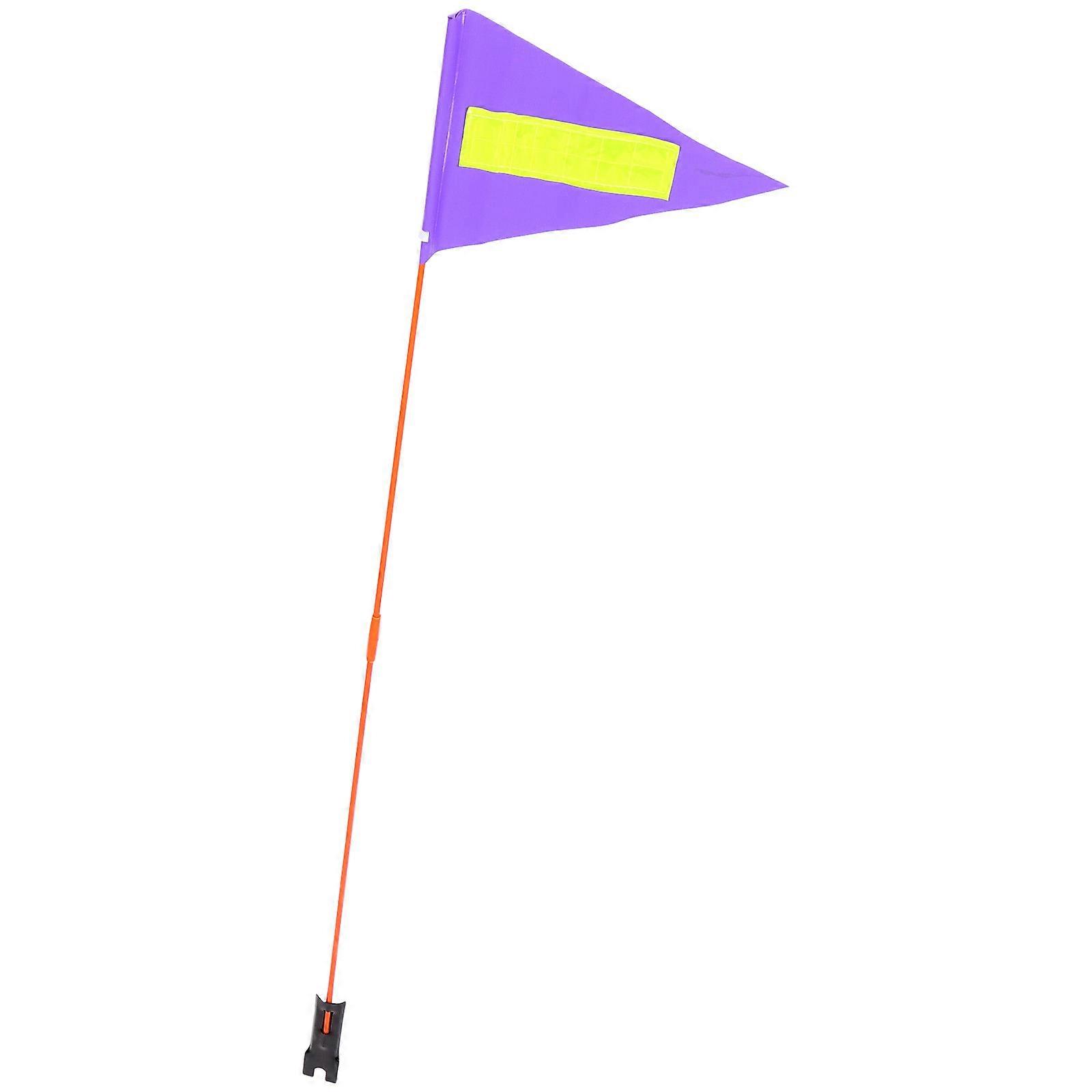 1set Bicycle Safety Flag Pole For Bikes Durable Solid Reflective Flag For Optimal Visibility And Secure Attachment Essential Bike Accessory