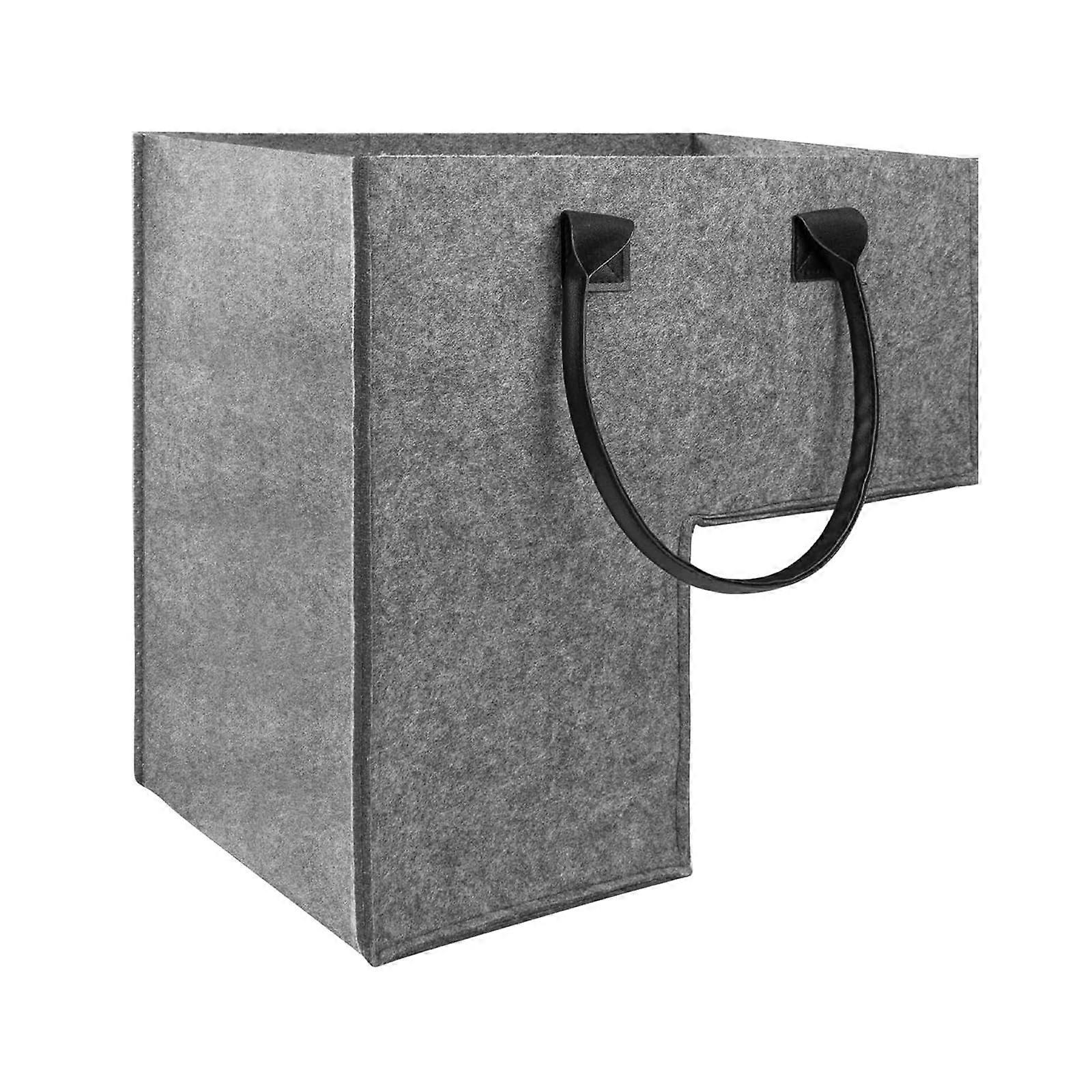 Foldable Felt Step Basket for Staircases, Practical Storage Solution for Clothes and Household Fawn