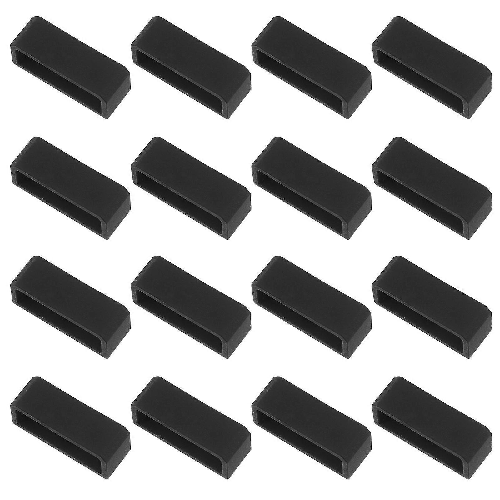 Wrist Watchband Loop Hold Watch Straps In Place Circular Shape Black Color 16Pcs