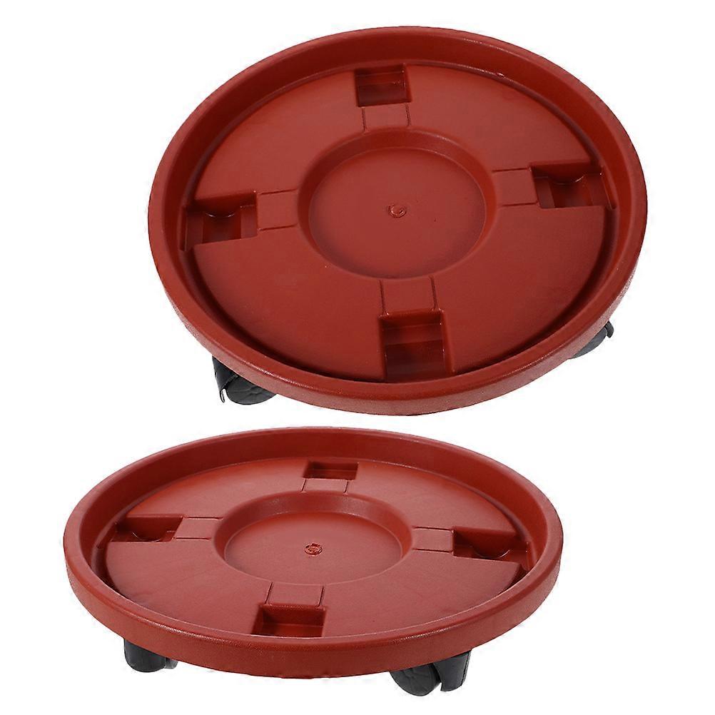Heavy Duty Rolling Plant Stand with Casters   2pcs Set, Slip Tray, Elegant Design for Effortless Movement