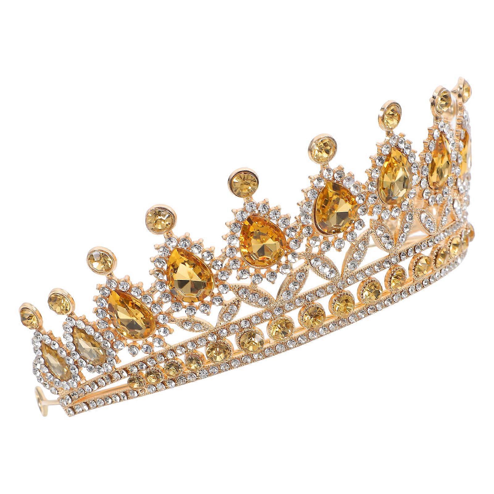 a refined and engaging product description based on your input:
**Elegant Bridal Tiara Headband – Timeless Teardrop Rhinestone Crown for