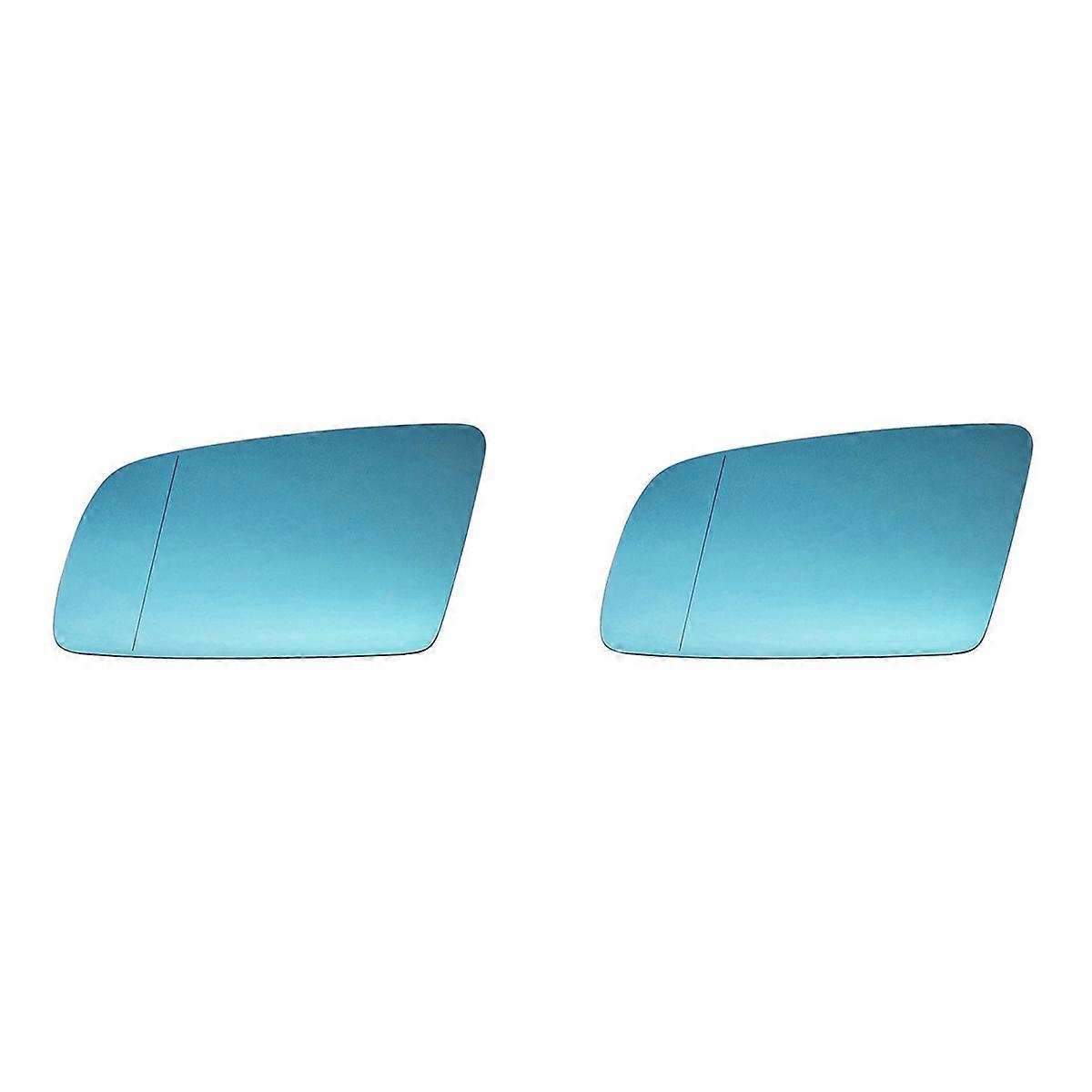 2X Left Door Wing Side Mirror Glass Heated with Backing Plate for 5 Series E60 E61 E63 E64 2003-2010