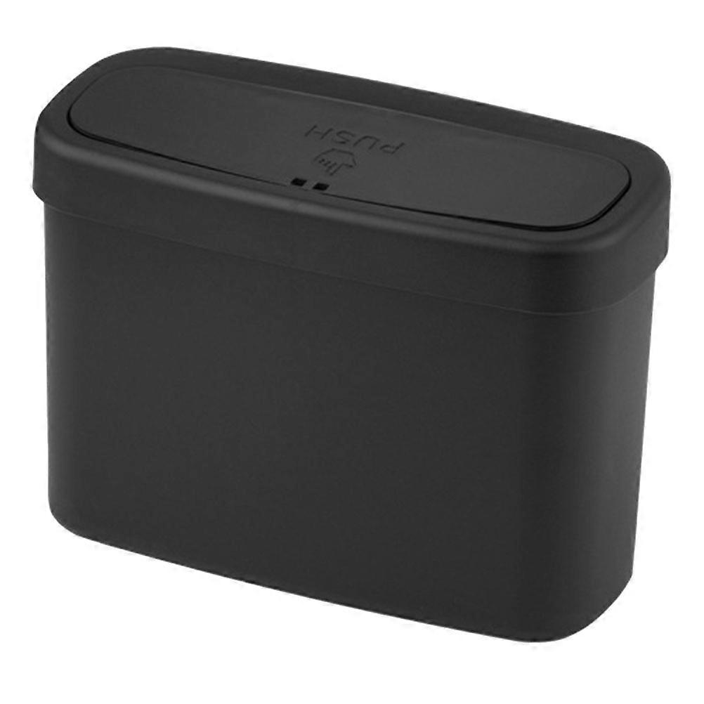 Vehicle-Mounted Rubbish Bin Vehicle Trash Container Rectangular Shape Black 1Set