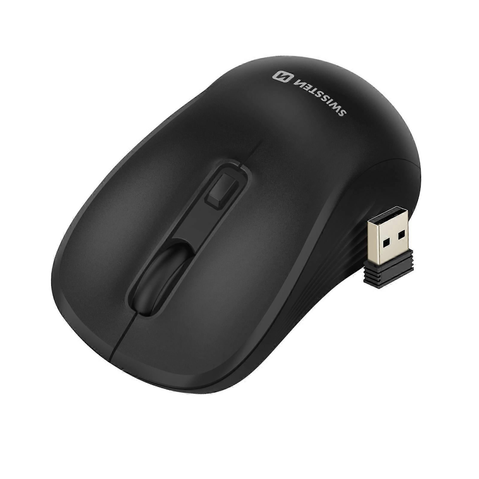 Wireless Office Mouse for PC and Mac with Adjustable DPI, Black