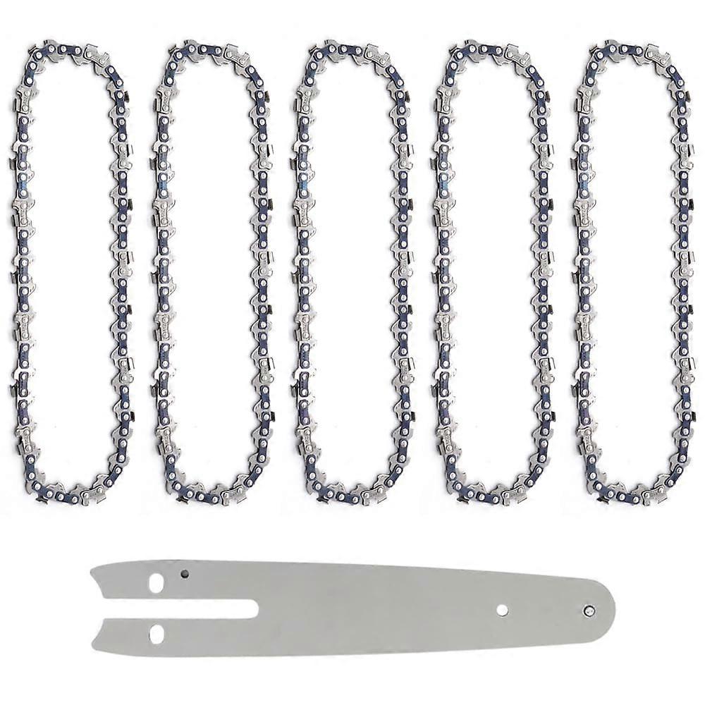 5 Pieces 6 Inch Chainsaw Chains Small Chainsaw Guide Bar