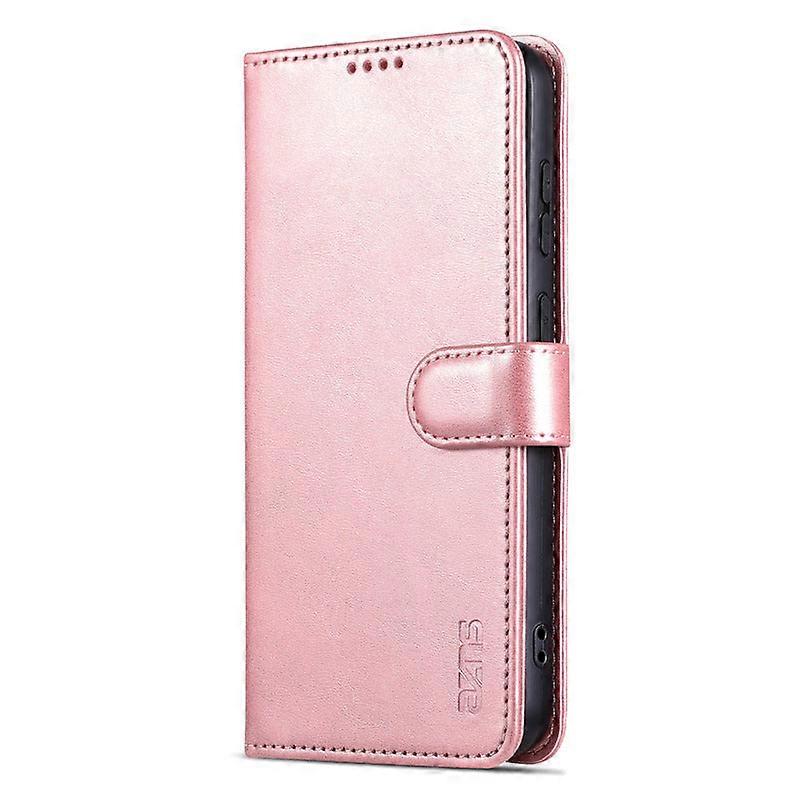 Case For Iphone 13pro Rose Gold-aishang Leather Case Solid Flip Card Insert