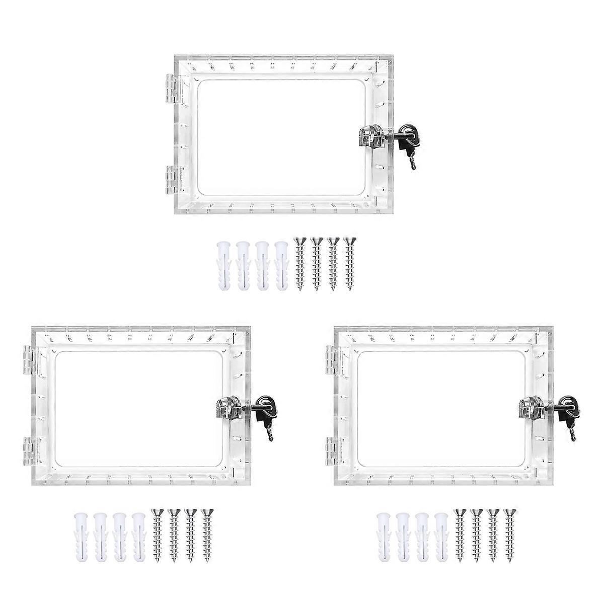 Thermostat Lock Box with Key Cover with Lock, Clear Guard for Wall