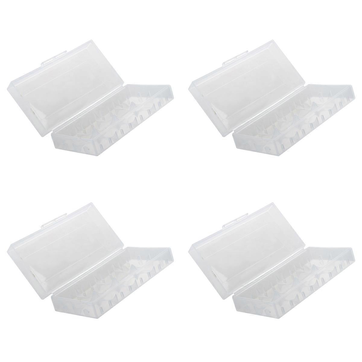 4X Box for 18650 Battery Transparent Battery Holder