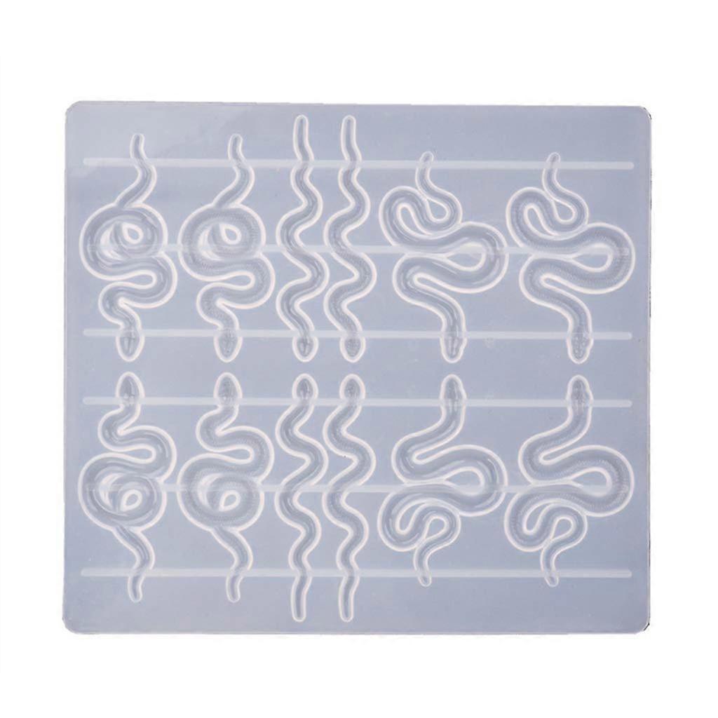Snake Earring Resin Mould Silicone Epoxy Casting Mould with Hanging Hole for Jewelry Crafts and DIY Projects
