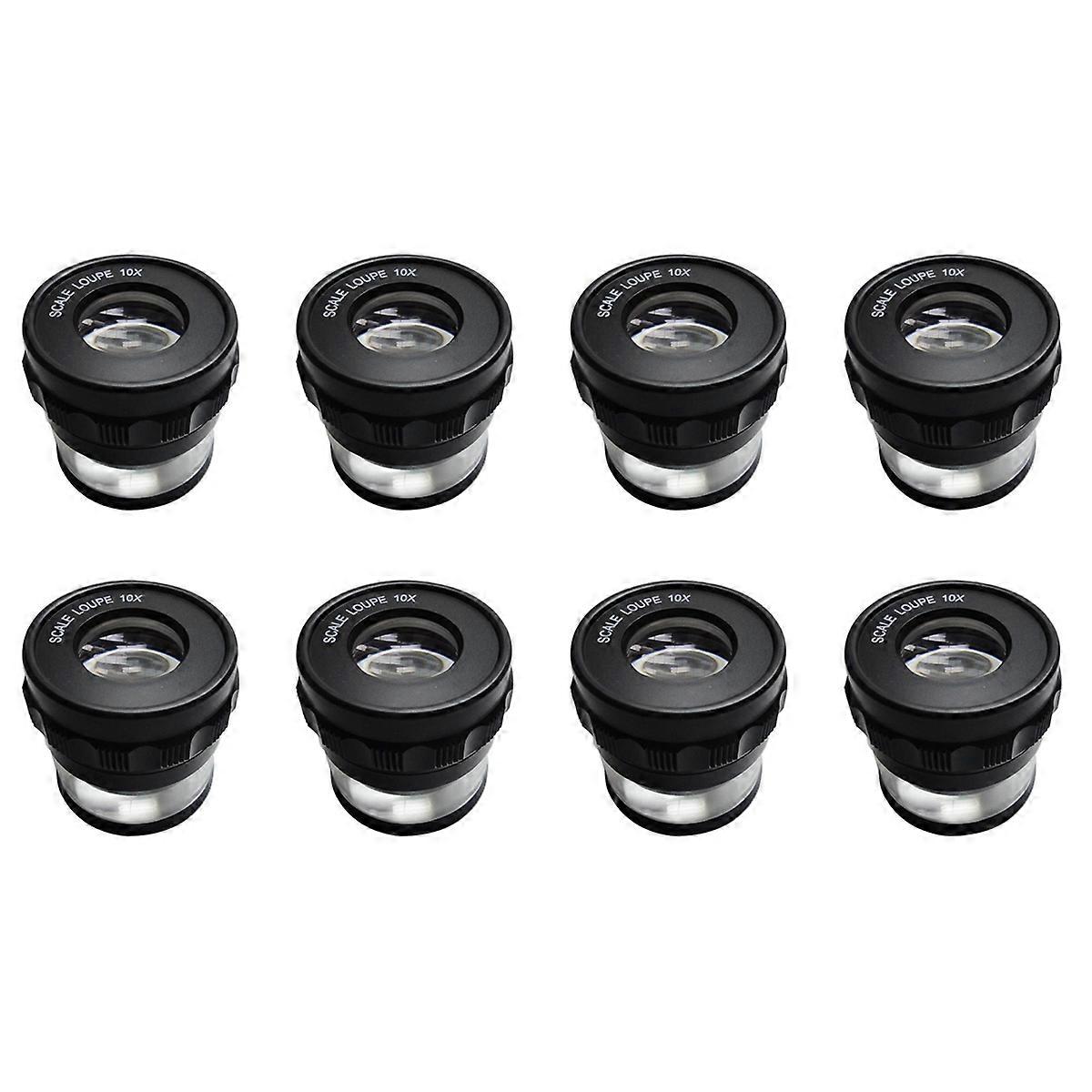 10X Stand Measuring Magnifier Scale Loupe Magnifying Glass 10X