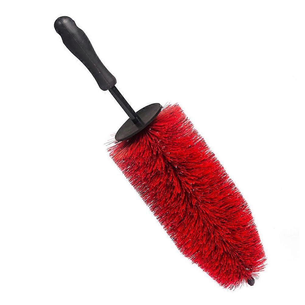 Car Wheel Cleaning Brush with Slip Handle for Dirt Removal on Automotive Wheels, Rims, Tires, and Interior Surfaces – Hard Bristle Detail Brush for