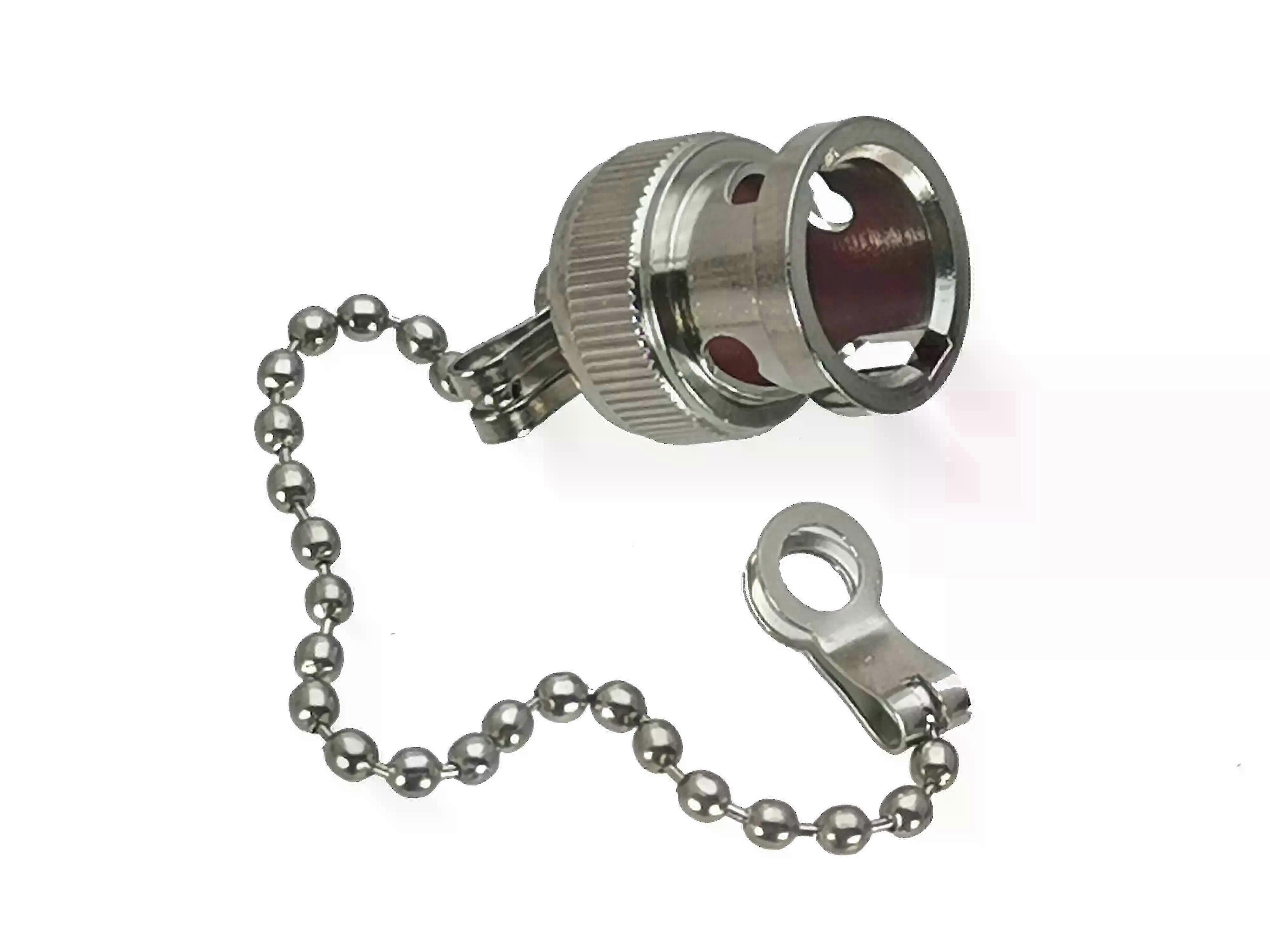 Dust cap with chain for BNC female RF connector Zinc Alloy Wire Terminal m&y