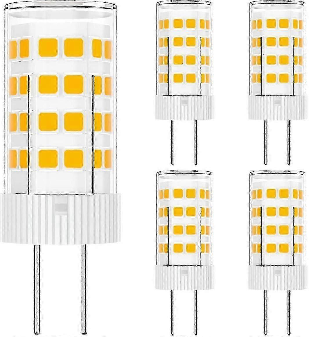G4 LED Bulb, Ac/dc12 Range Hood Bulb 5W Equivalent To 50W Halogen, 3000K Warm White, Non-dimmable LED, 5 Pack