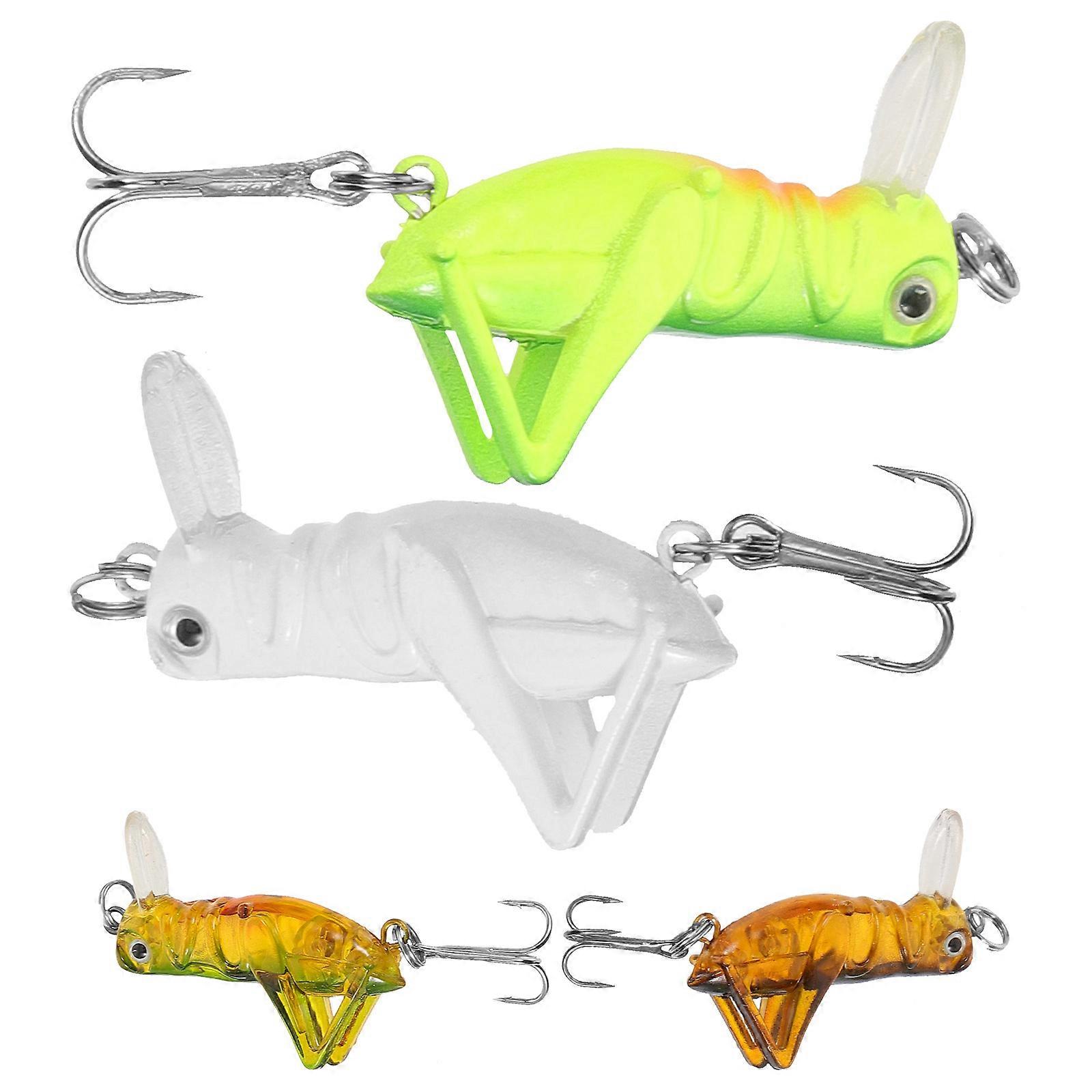 Artificial Baits Set Wear Resistant Portable Fishing Baits Cicada Shape Lakes Rivers 4Pcs