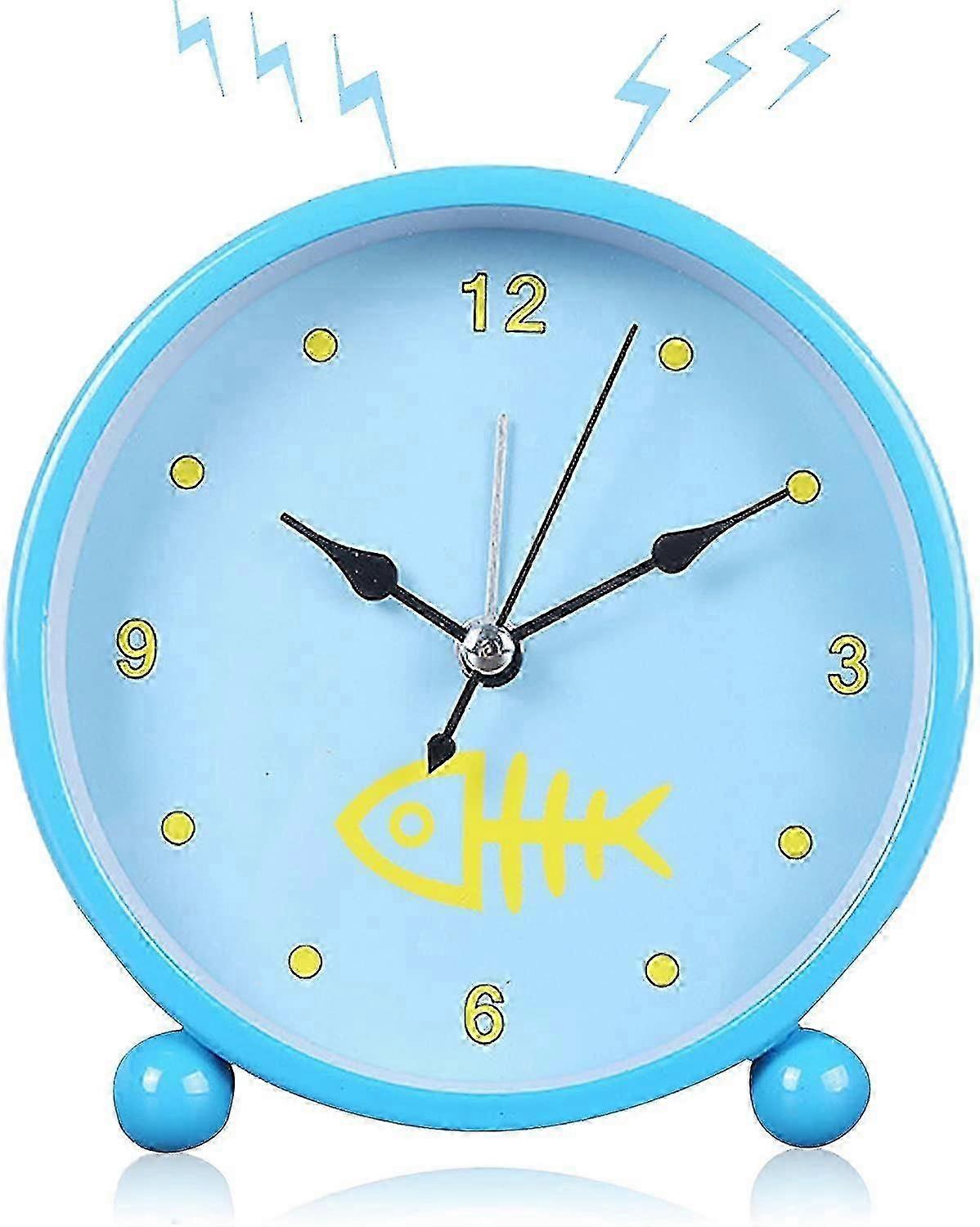 Children Alarm Clock, Alarm Clock, Fashionable Bedside Alarm Clock, Vintage Decoration Alarm Clock, Classic Analog Alarm Clock, Kids Alarm Clock (blue