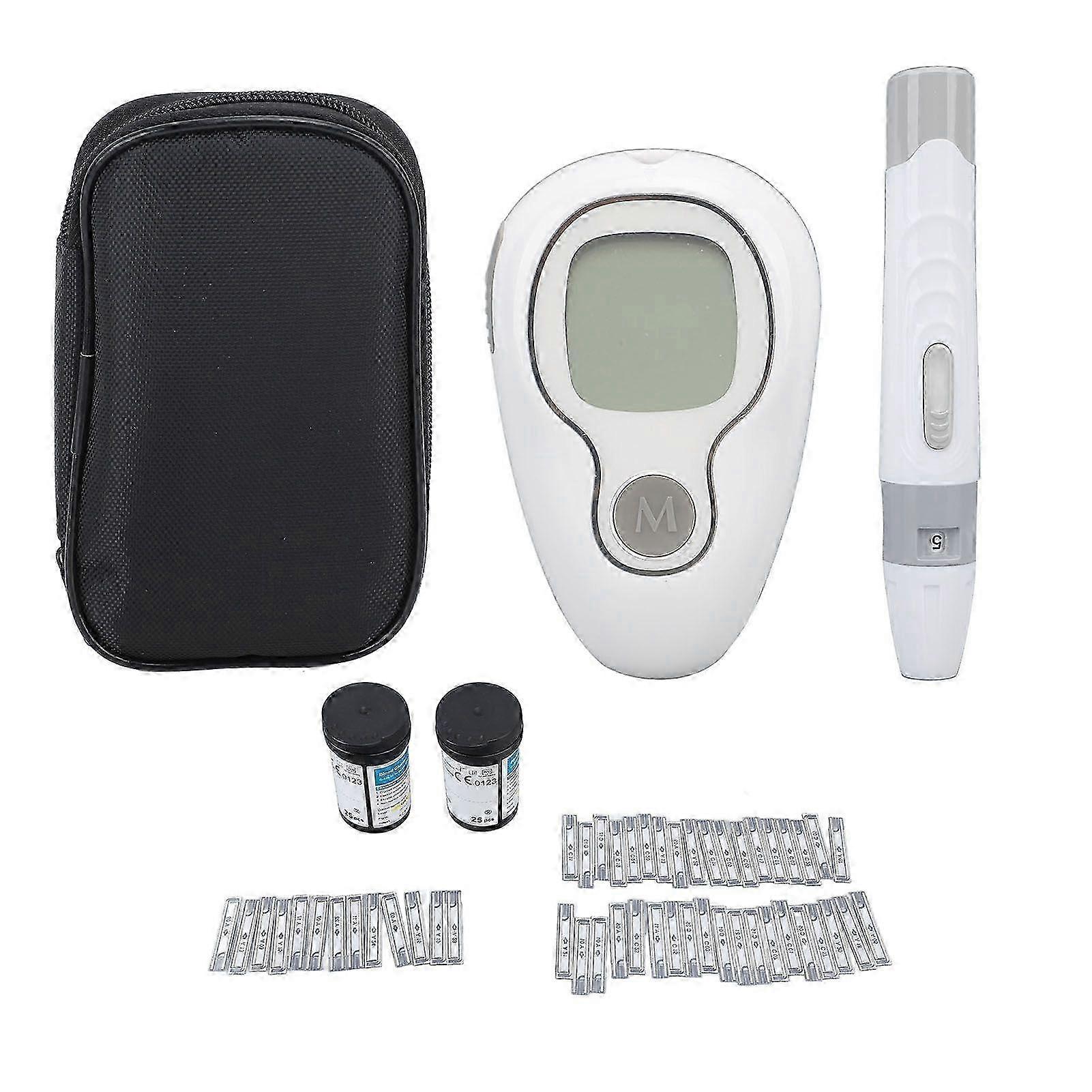 Blood Glucose Monitor with 50 Test Strips Accurate Sensitive High Stability Blood Sugar Testing Kit for Adults